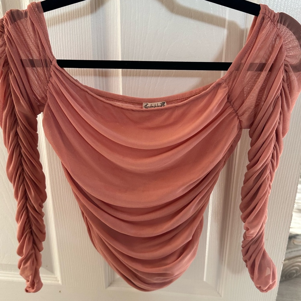 Free People Mesh long sleeve. Never worn